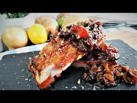 CHRISTMAS RECIPE: EASY Honey Roasted Pork Belly with Apple Caramelized Sauce 圣诞食谱: 蜂蜜烤肉配苹果焦糖酱