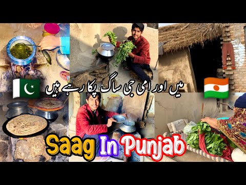 Aj ammi aur mane  saag bnaya | Saag in punjab 🇵🇰| #villagelifestyle #villagevlog