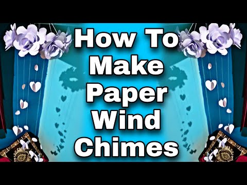 DIY:- How To Make Paper wind chime // paper wall hanging // easy white paper hanging craft// DIY art