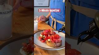 5-Minute Burrata Bruschetta | #shorts #appetizer #bruschetta #burrata #chimichurri #tomatorecipe