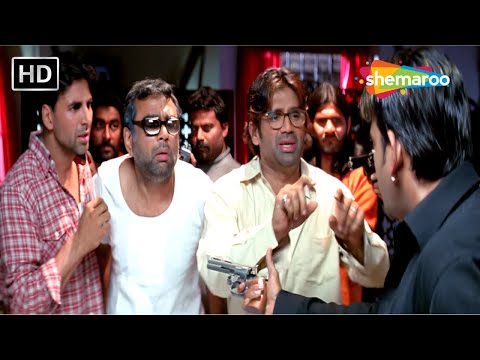 Paresh Rawal Comedy - मुँह से सुपारी निकाल के बात कर रे बाबा | Akshay Kumar | Sunil Shetty