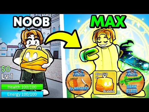 Noob To MAX The FAST WAY In Blox Fruits (Roblox)