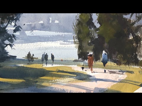 Watercolor on Location: The Villa Melzi - Thoughts on Composition