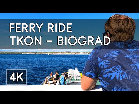 Ferry Ride: Tkon, Island of Pašman - Biograd na Moru (Croatia) - 4K UHD Virtual Travel