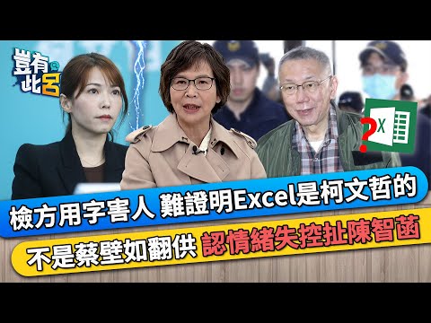 檢方用字害人 難證明Excel是柯文哲的 不是蔡壁如翻供 認情緒失控扯陳智菡｜豈有此呂 EP354 精華