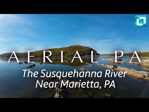 The Susquehanna River near Marietta, PA | Aerial PA