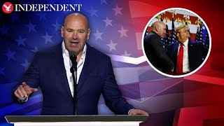 UFC's Dana White thanks 'mighty and powerful Joe Rogan' during Trump victory speech