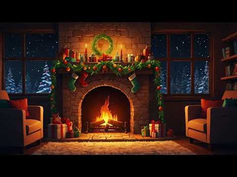 🔥 Christmas Cozy Fireplace Ambiance & Lofi Piano Music | Relaxing Study, Sleep and Chill 🔥