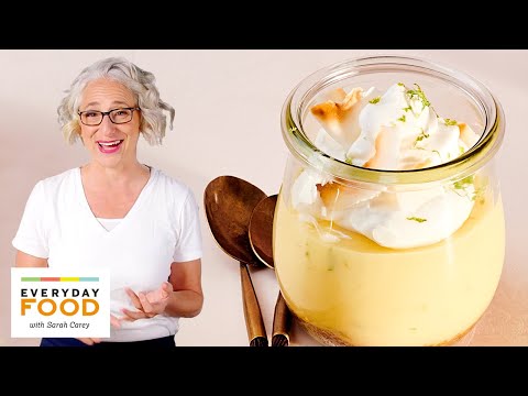 Zesty Lime-Coconut Cream-Pie Jars With A Graham Cracker Crust | Pantry Staples | Everyday Food