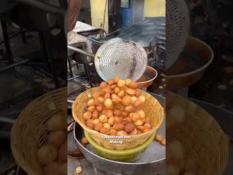 100000 Panipuri making 😎🤩 #foodshorts #foodlover #ytshorts #streetfood #trending #panipuri #shorts