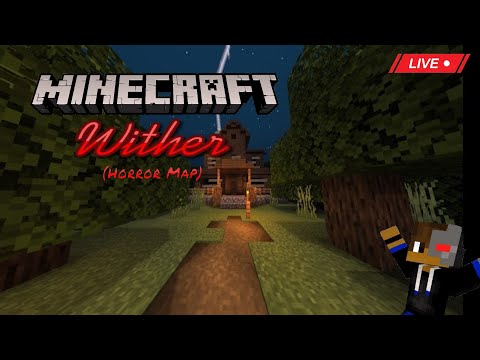 Minecraft - Trying a Horror Map LIVE! (Wither Horror Map)