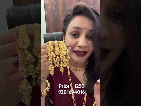 Forming 1gm gold jewellery gold Kaan chain jhumki latest design #gold #viralvideo #reels #fashion