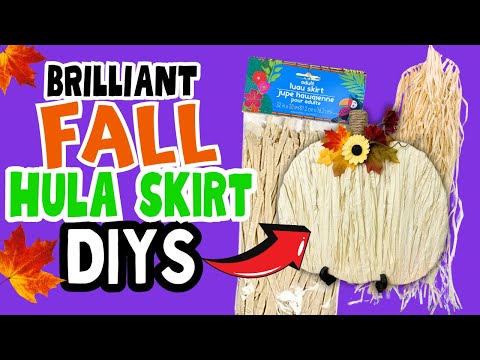 Cozy Dollar Tree Fall DIYS using Dollar Tree Luau Skirts | Hula Skirt Ideas