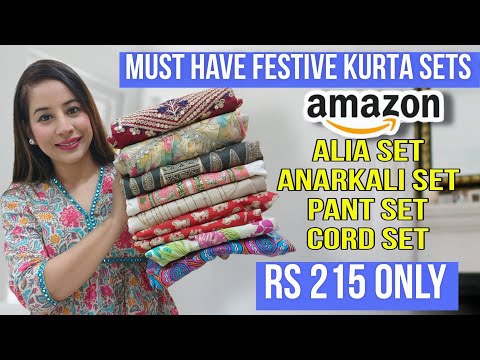 Festive/Partywear Special Amazon Kurti/Kurta Sets/Cord Set Starting 215❤️Embroidery/Sequence Special