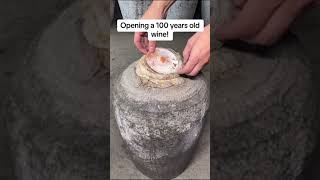 Opening a 100 years old wine