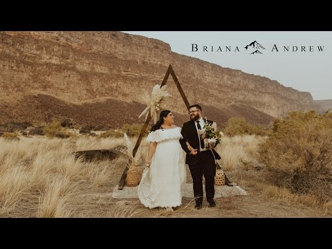 Gorgeous Elopement Along Idaho Cliffs // Briana + Andrew