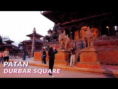 Afternoon Walk in Patan Durbar Square, Old Towns of Nepal | Heritage Sites in Kathmandu City | 4K