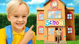 Cardboard School Adventure for kids!