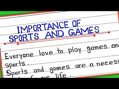 10 Lines essay on importance of sports and games || Value of sports and games essay