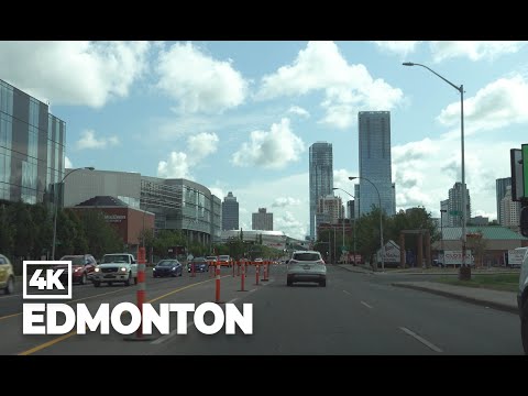 Driving in Edmonton, Canada 4K (2021 Summer)