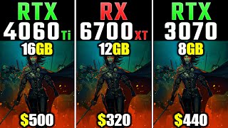 RTX 4060 Ti (16GB) vs RX 6700 XT vs RTX 3070 | 1080p & 1440p | New Games Benchmarks in 2023