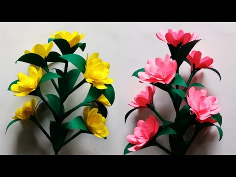 Easy and Beautiful Paper Flowers| Paper Flowers Making Ideas at Home| DIY Decorations Ideas|