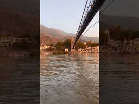 Ram Jhula Suspension Bridge over the River Ganges #ramjhula #shorts Video by Kaze Clicks from Pexels