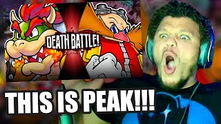 WATCHING THE BEST DEATH BATTLE EVER MADE!!! BOWSER VS EGGMAN DEATH BATTLE REACTION!!!