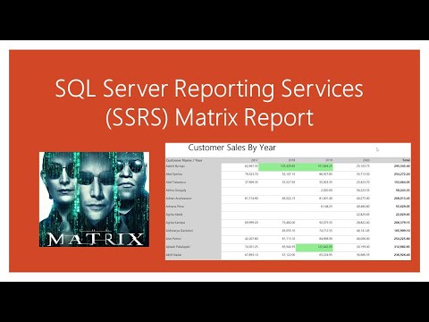 Learn How to Create SSRS Matrix Report in 15 minutes