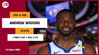 ANDREW WIGGINS 19 PTS vs CHA 10 Mar 24-25 MIA Highlights