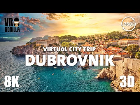 Dubrovnik, Croatia in 360 VR (short) - Virtual City Trip - 8K 3D 360