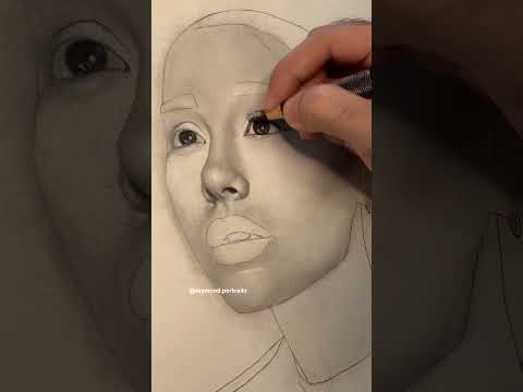 DRAWING ARIANA pt2 (tiktok:raymond.portraits) #art #artistdrawing #shortsvideo #artist #arianagrande