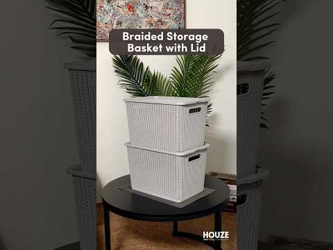 HOUZE | Braided Storage Basket with Lid