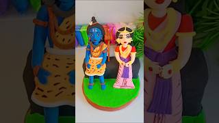 Shiv Parvati Idol ❤️ #trending #clayart #idol #diy #shorts #new #dailyshorts #shiv #shivparvati