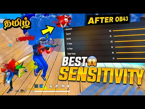 AFTER OB43 UPDATE BEST SENSITIVITY FOR ONE TAP AND HEADSHOT IN FREEFIRE TAMIL | GLTG GAMING |