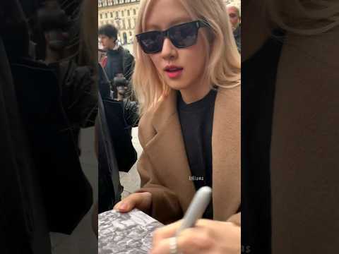 Rosé in Paris Hotel Signing Albums | YSL Paris Fashion Week 2024 #rosé #rose #blackpink