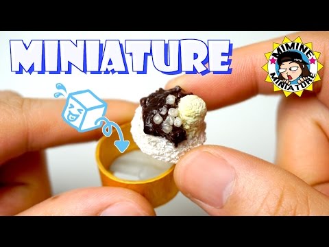 미니어쳐 진짜 얼음 갈리는 빙수기 만들기 Miniature - Snow Cone Machine 미미네미니어쳐 ミミネミニチュア