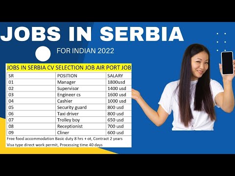 SERBIA JOB OPPORTUNITIES FOR INDIAN |  SERBIA VISA | SERBIA VISA FOR INDIANS | JOBS IN SERBIA