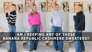 Banana Republic Cashmere Sweater Haul | cozy sweaters for fall & winter