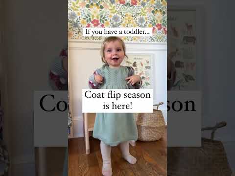 Montessori coat flip! Are you teaching your toddler this this winter? #montessoritoddler #montessori