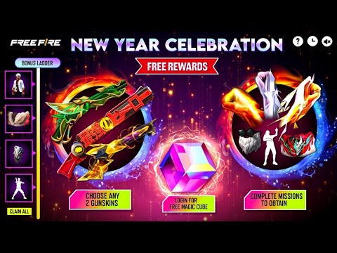 Happy New Year 2025 Free Rewards |Free Fire NewEvent |Ff New Event Today |Upcoming new event ff