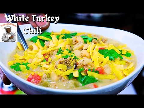 WHITE TURKEY CHILI  HOW TO MAKE TURKEY CHILI IN A PRESSURE COOKER VIDEO RECIPE