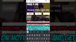 free fire redeem code free fire redeem code today indian server