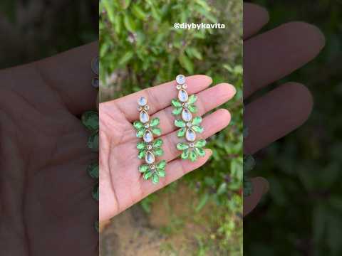 I made this beautiful earrings☘️🔥 #diycrafts #diyearrings #easydiyideas #shorts #ytshorts