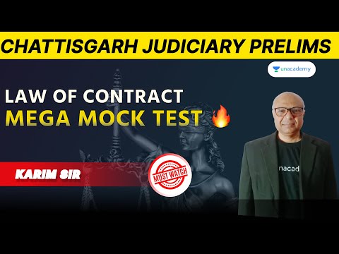 Mega Mock Test | Chhattisgarh Judiciary Prelims | Law of Contract |Judiciary2023| Karim Siddiqui sir