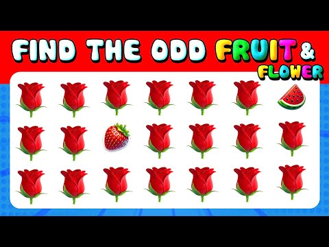 215 Puzzles for GENIUS | Find the ODD One Out 🍎🌻 Fruit and Flower Edition Quiz 2024 🍋🌷 Crazy Level