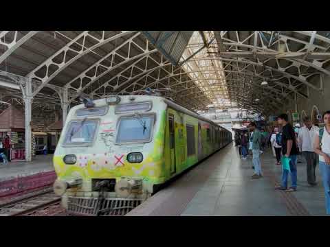 Mumbai Local Train AC Arrives At Bandra Station.