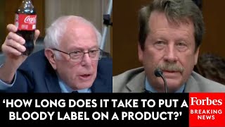 Bernie Sanders Rages At FDA Chief Over Special Interest Groups Harming American Children's Health