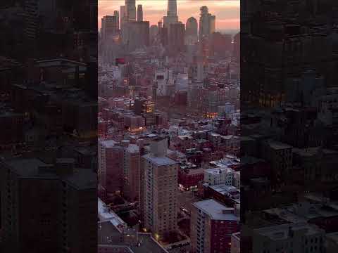 Drone, Sunset, New York City