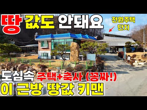 (급매)도심 전원주택지 아래 땅값 키맨! 주택+축사매매.2차선도로접 안전한귀농or창고 공장 전원주택지 용도전환 강추 토지가치상승으로 안전한 귀농! 전원주택 땅급매물 제천땅집부동산